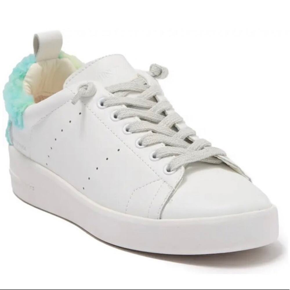 Vintage Havana White Leather Sneaker Size 8 Destiny Low-Top No-Tie-Lace New Wmn